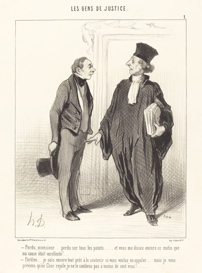 Elveszett, uram... minden tekintetben elveszett... alkotó: Honoré Daumier