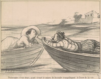 Édesvízi filozófusok... alkotó: Honoré Daumier