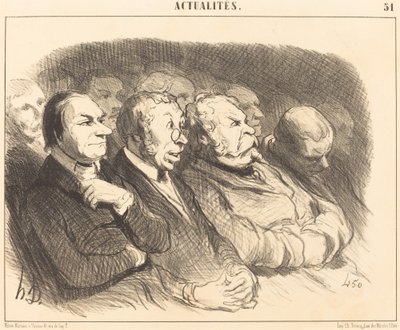 A nézők fiziognómiái a Porte St.-Martinban... alkotó: Honoré Daumier