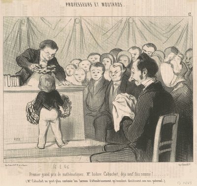 Első matematikai nagydíj, M. Cabuchet alkotó: Honoré Daumier