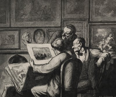Nyomtatásrajongók. alkotó: Honoré Daumier