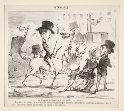 A Rendőrprefektus következő parancsa. (A balesetek elkerülése érdekében alkotó: Honoré Daumier