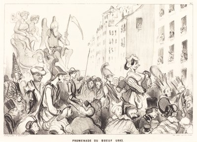 Hízott ökör séta alkotó: Honoré Daumier