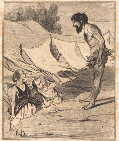 Ulysse bemutatása Nausicának alkotó: Honoré Daumier