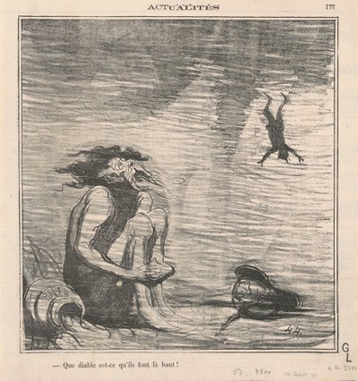 Mi a fenét keresnek ott fent! alkotó: Honoré Daumier