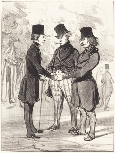 Milyen boldog találkozás!... Ez... alkotó: Honoré Daumier
