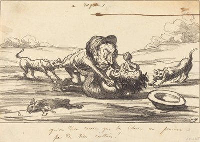 Mondjuk a vadászat... alkotó: Honoré Daumier