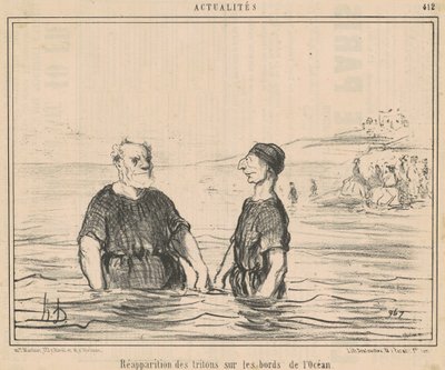 A gőték újbóli megjelenése az óceánból alkotó: Honoré Daumier