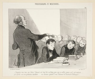 Ne feledje, hogy Cabussol tanítványa.. - 32. a Professzorok és Moutardok közül alkotó: Honoré Daumier