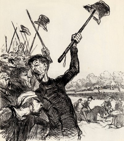 Ratapoil és munkatársai: Éljen a császár!, 1851. alkotó: Honoré Daumier