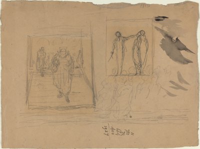 Jelenet az Igazságügyi Palotában alkotó: Honoré Daumier