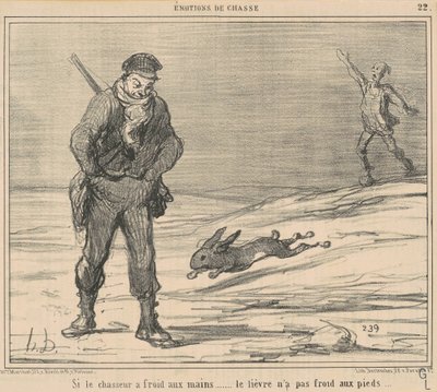 Ha a vadász fázik... a nyúl nem fázik... alkotó: Honoré Daumier