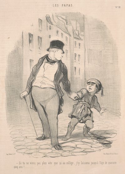 Ha ennél többet nem mész egyetemre... alkotó: Honoré Daumier