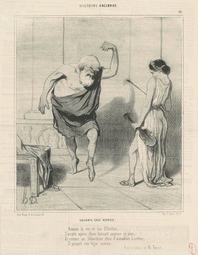 Szókratész Aspasiában alkotó: Honoré Daumier