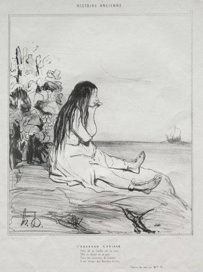 Ariadné elhagyása alkotó: Honoré Daumier