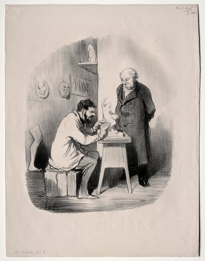 A művészek, 2. tábla: Egy napon így kell modellezned engem alkotó: Honoré Daumier