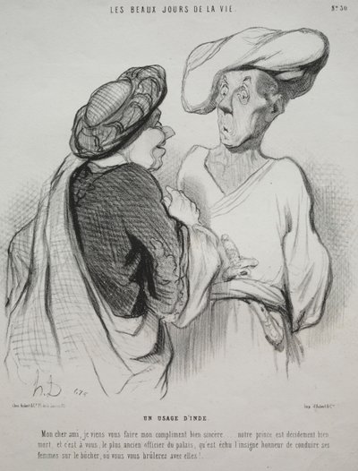Az élet szép napjai, 30. tábla: Egy indiai szokás alkotó: Honoré Daumier