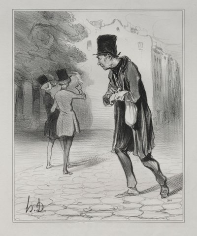 The Bohemians of Paris, 4. tábla: A szivarcsonkok gyűjtője, 1841. december 5. alkotó: Honoré Daumier