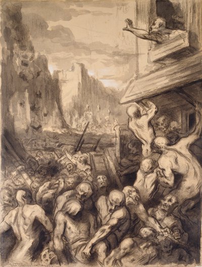 Egy város pusztulása, 19. század közepe alkotó: Honoré Daumier