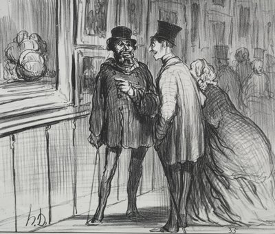 Az 1859-es kiállítás (8. tábla): A festő, akinek festménye volt, megtagadta... alkotó: Honoré Daumier
