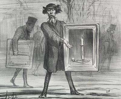 Az 1859-es kiállítás 1. tábla: Megtagadták ezt, a Tudatlanok!, 1859. alkotó: Honoré Daumier