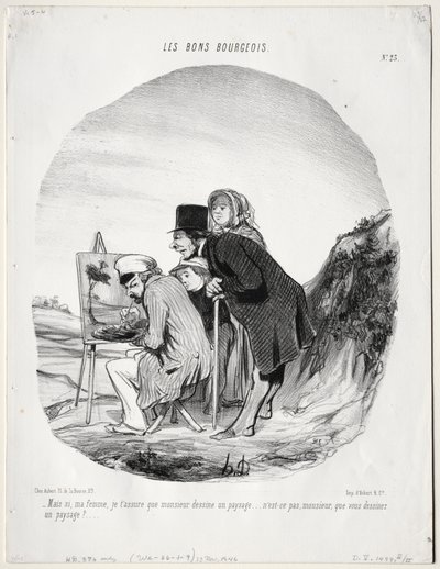 A jó polgár, 23. tábla: De igen, kedvesem, biztosítom, hogy ez az úriember rajzol..., 184 alkotó: Honoré Daumier