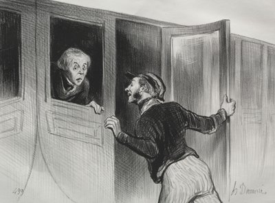 The Railroads, 11. tábla: Az utazás veszélye alkotó: Honoré Daumier