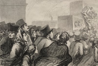 Vasút: A vasárnapi kirándulás. alkotó: Honoré Daumier