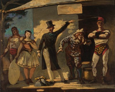 A Saltimbanques, 1860 és 1865 között. alkotó: Honoré Daumier