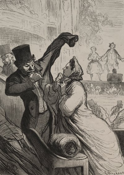 Színház: Az utolsó jelenet. alkotó: Honoré Daumier