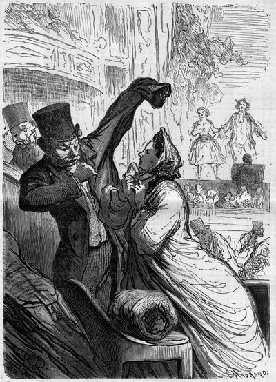 Az utolsó versszak. Honore Daumier (1808-1879) rajzfilmje. Metszet a „” Le Monde Illustré”” 255. számában, 1862. március 1. alkotó: Honoré Daumier