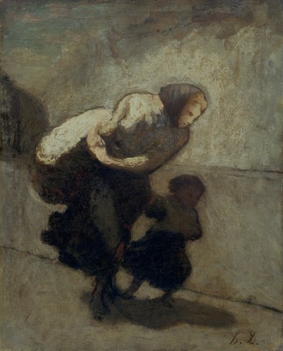 "A nehéz teher", 1828-1879 alkotó: Honoré Daumier