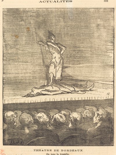 Bordeaux Színház – mi játsszuk a tragédiát alkotó: Honoré Daumier