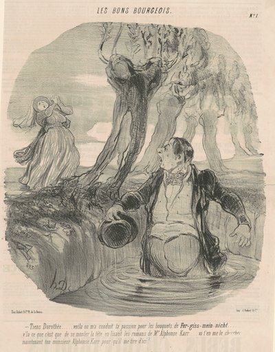 Hé, Dorothée... Ide vezettek... alkotó: Honoré Daumier