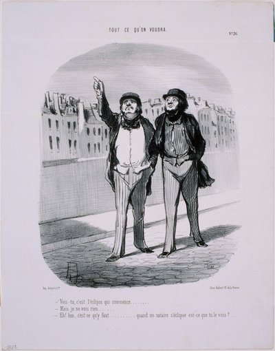 Amit csak akarunk: Tudod, a napfogyatkozás kezdődik... alkotó: Honoré Daumier