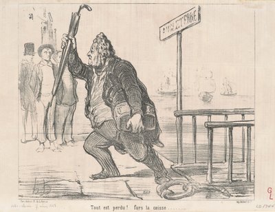 Minden elveszett! A pénztárhoz alkotó: Honoré Daumier