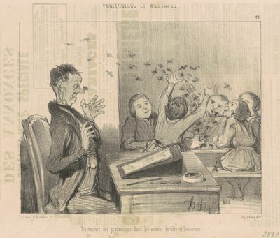 A tanárok szomorú sorsa... alkotó: Honoré Daumier