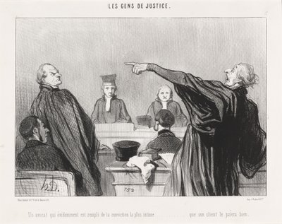 Egy ügyvéd, aki... tele van meggyőződéssel... intim... alkotó: Honoré Daumier