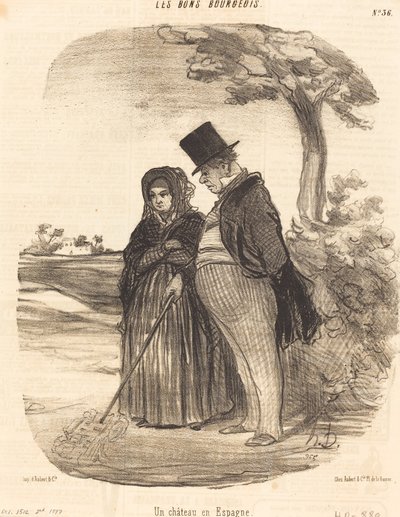 Egy kastély Spanyolországban alkotó: Honoré Daumier