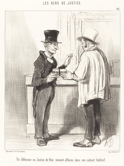 Egy Defender... cseveg... a szokásos szekrényében alkotó: Honoré Daumier