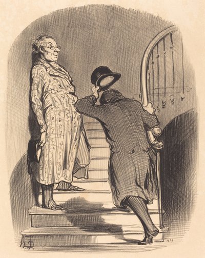 Bérlő, aki pontosan fizeti a futamidejét alkotó: Honoré Daumier