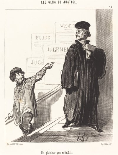 Elégedetlen peres fél alkotó: Honoré Daumier