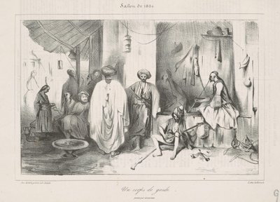 Decamps által festett őrház alkotó: Honoré Daumier