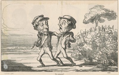Egy bűnöző! alkotó: Honoré Daumier