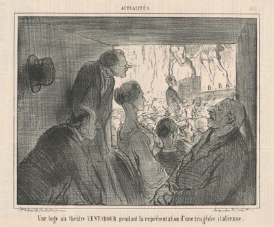 Egy doboz a VENTADOUR színházban... alkotó: Honoré Daumier