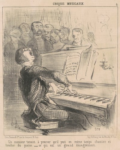 Egy úriember, aki be akarja bizonyítani, hogy képes... alkotó: Honoré Daumier