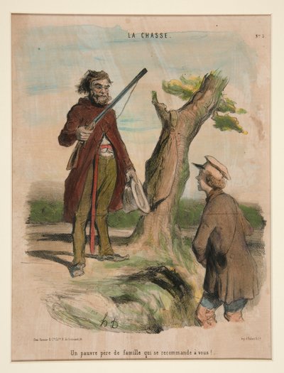 Szegény apa, aki ajánlja magát neked! alkotó: Honoré Daumier