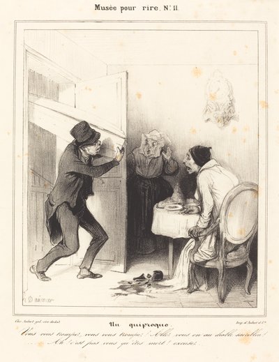 Félreértés - Tévedsz... menj... a pokolba... alkotó: Honoré Daumier