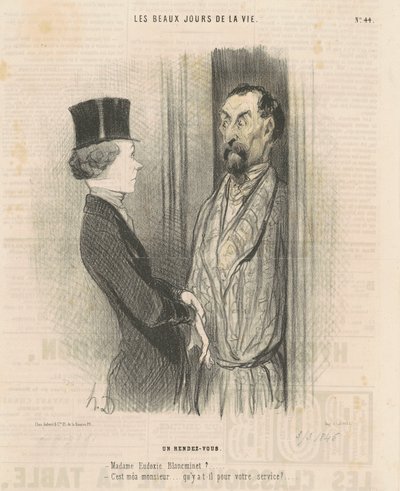 egy találkozót alkotó: Honoré Daumier