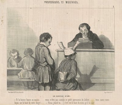 Barátságos kiszolgálás alkotó: Honoré Daumier